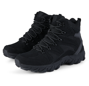 DFU35 Botas de Tobillo Transpirables de Gamuza Negra, Zapatos de Entrenamiento - Product Image 1