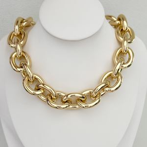 新入荷 エクストリームヒップホップ 厚いリンクチェーンネックレス スタイル ラグジュアリーファッション ゴールド シルバー スレッド ダブルリングリンク レディース メンズ - Product Image 5