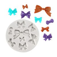 XGY-162 usine stock silicone moules gâteau décoration fondant à différentes tailles bowknot forme dentelle moule gâteau outils