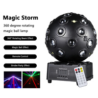 Projecteur de scène DMX512 150W 15 canaux, 33x3W LED, 6x5W blanc/doré, stroboscope scintillant, télécommande vocale, lumière DJ disco pour fête