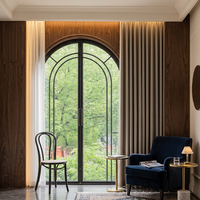 Cortinas Opacas Ignífugas Personalizadas DaiRui, con Memoria de Forma para Altas Temperaturas, Riel Motorizado, para Ventanas de Hotel y Villa, OEM