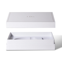 Boîte à bijoux élégante de forme personnalisée avec couvercle en EVA et laminage mat de base et gaufrage pour emballage cadeau de crème pour le visage