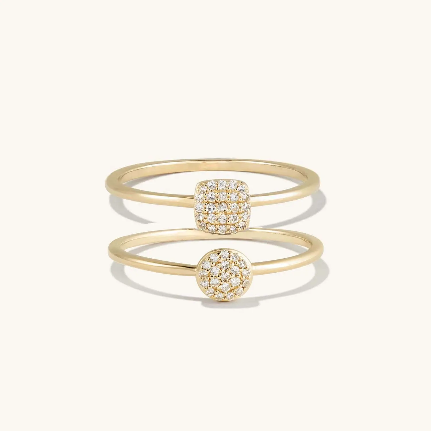 YINJU 18k Gold 14k Gold Geometric Stacking Ring Set Women Jewelry Sterling Silver 925 Custom