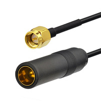 DAB AM FM DIN 41585 Prise femelle à SMA Mâle Radio DAB +/Stéréo Adaptateur D'antenne De Câble D'extension 4 "pour AutoDAB