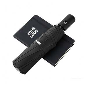 XJ112 Promotional Gift Business Brand Custom Logo Umbrella Foldable Windproof Light Weight 3 <b>Folding</b> Umbrella for Adults - Product Image 1