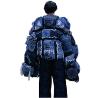 DiZNEW Veste en jean à quantité minimale de commande bas, nouveau design personnalisé, veste avec écussons, jeans pour hommes