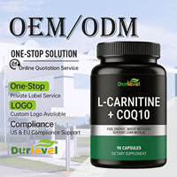 Capsules de L-Carnitine CoQ10, 90 unités par flacon, OEM ODM, Marque Privée, Fournisseur Exportateur Personnalisé, Qualité Cristalline, Maille Fine, Complément Alimentaire en Vrac
