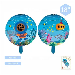 MTF New Item 18 Inches Round Shape Ocean Animal Pattern Cartoon Wholesale Balloon Supplier