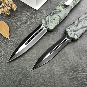 Couteau de camping multifonctionnel portable MT-A07 pour la chasse et la survie avec lame en acier, comprend un couteau extérieur brise-vitre - Product Image 2