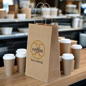 Bolsas de Papel Kraft con Logotipo Personalizado para Flores, Bolsas de Compras con Mi Marca, Incluye Bolsa Protectora y Papel de Seda - Product Image 5