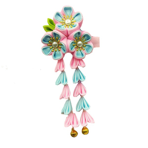Mulheres Menina Quimono Tradicional Tsumami Kanzashi Grampo de Cabelo Japonês Asiático Casamento Laço Flor Hairpin Acessórios Headwear - Product Image 5