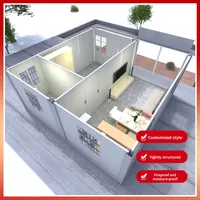 Villa résidentielle préfabriquée en acier léger nouvelle structure métallique rurale intégrée imperméable préfabriquée conteneur maison CE