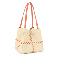 Sac à main en cuir pleine fleur OEM pour femme, sac à bandoulière portable avec doublure en microfibre, style color-block magnétique toutes saisons