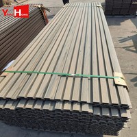 Panneau mural extérieur résistant aux UV en WPC, revêtement composite bois-plastique pour la décoration extérieure de la maison et du jardin