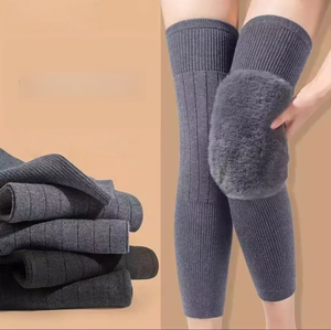 Scaldamuscoli e Ginocchiere Specifici per Ciclismo, Protezione dal Freddo in Fibra di Poliestere Impermeabile per Alpinismo e Gambe Freddo Invernale - Product Image 1