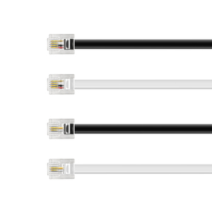 Kabel Telepon 6P2C 2-inti 4-inti 1-20m RJ11 Pipih 6P4C Kabel Penghubung Telepon Rumah - Product Image 6