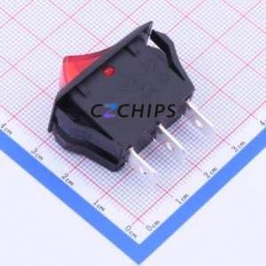 R-2-110-C5L-BR Rocker Switch Through hole Component (THT) Switch Concave Bend Solder Tab Red 16A - Product Image 2