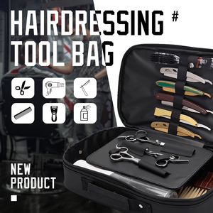 Estuche Profesional <span class=keywords><strong>WangDa</strong></span> para Tijeras de Peluquería, Multifuncional, de Nailon Negro con Cierre, para Brochas, Herramientas de Peluquería y Estilismo - Product Image 3
