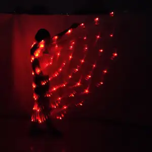 BestDance בטן ריקוד LED Isis כנפי זוהר אור עד כנפי מצרי ביצועי תלבושות