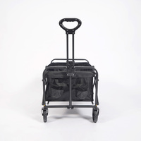 Chariot de chariot en acier amovible avec poignée de roue de 5 pouces Chariot de camping pliable au design moderne pour la randonnée et le shopping Nouvelle taille d'emballage