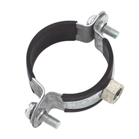 Collier de serrage en O pour tuyau de 63 mm avec vis M8, en acier au carbone de haute qualité, à démontage rapide, avec revêtement en caoutchouc, support de tuyau en acier, OEM, robuste