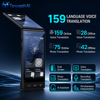 Penerjemah AI Layar Ganda M90Pro 159 Bahasa Online Offline Perangkat Suara Foto untuk Perjalanan Bisnis Bluetooth