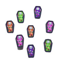 Molde de silicona 3D para ataúd de fantasma de Halloween, fabricado en China, directo de fábrica, en stock, paquete individual, para abalorios focales DIY
