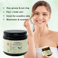 Baume Fouetté Bio au Suif et au Miel avec Centella et Niacinamide 60g Hydratant Visage & Corps Nourrissant Apaisant Marque Privée OEM