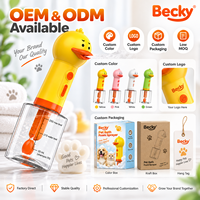 Distributeur de savon électrique pour chien en forme de canard mignon, machine à bulles pour animaux de compagnie, vaporisateur de shampoing personnalisé pour chien, fabriqué en usine
