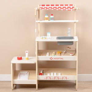 Ensemble de jeu de simulation d'hôpital médical <span class=keywords><strong>en</strong></span> <span class=keywords><strong>bois</strong></span> pour enfants, jeu de rôle de médecin pour jouets éducatifs - Product Image 2