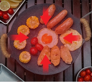 ชุดเตาปิ้งย่าง<span class=keywords><strong>บาร์บีคิว</strong></span>นอกสถานที่,แผ่นเหล็กไม่ติดสไตล์เกาหลีสำหรับเข้าค่ายกลางแจ้ง - Product Image 4