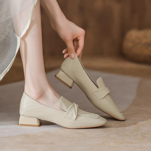 Gon22 Mocassini da Donna Stile Britannico, Scarpe Comode Slip-On con Tacco Spesso per la Stagione Invernale - Product Image 6