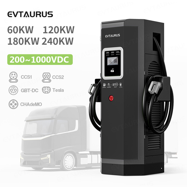 New EVTAURUS DC GBT CCS1/CCS2 Fast EV Charger 60-240KW Commercial Vehicle Charging Station for Electric Cars JT40-C OCPP1.6J