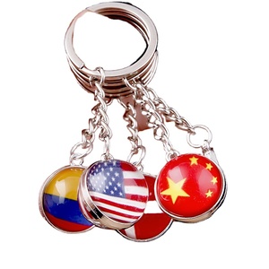 Luminous Keychain Glass Pendant Accessories for National Day Souvenir Gifts