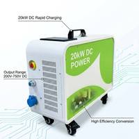 Pengisi Daya Cepat DC Portabel 20KW Input 200V hingga 750V Output 60A CCS2 GBT Plug and Play CE FCC RoHS untuk Penggunaan Armada Komersial