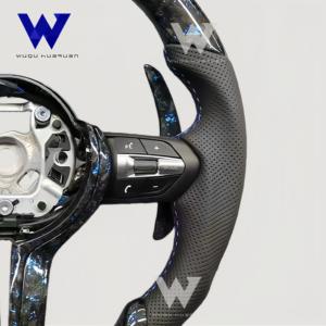 Volante in Fibra di Carbonio con Motivo Forgiato Blu Adatto per <span class=keywords><strong>BMW</strong></span> F10 F30 F11 E90 E70 <span class=keywords><strong>E87</strong></span> E92 <span class=keywords><strong>F20</strong></span> F21 F31 F32 F07 F12 M3 M6 - Product Image 3