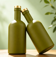 Bouteilles pulvérisatrices en verre avec bouchon doré et logo personnalisable pour la vodka, le whisky, l'huile d'olive (200 ml-1000 ml), bouchon en liège