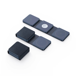 Cargador Inalámbrico Magnético Plegable <span class=keywords><strong>3</strong></span> en 1 Portátil, Soporte para Micrófono, Estación de Carga de Viaje para iPhone y Auriculares - Product Image 4