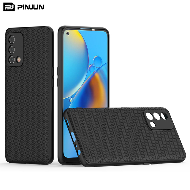 Factory Price  Cross Pattern Black Rubber Flexible Lightweight Anti-slip Slim TPU Phone Case for OPPO A97 A74 A77 A57 4G A55s