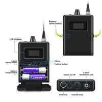 Système de monitoring intra-auriculaire sans fil UHF portable avec émetteur-récepteur XLR pour église, studio et scène
