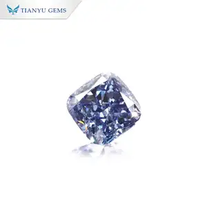Tianyu Gems IGI certificate lab diamonds 1.03ct fancy deep blue square cushion cut diamond