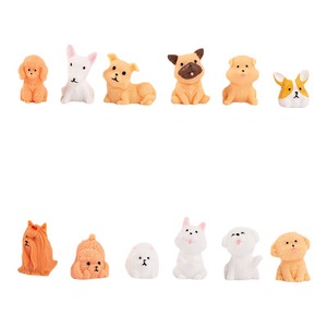 Figurines de chiens en résine Dp Mini, peintes à la main, décorations de table et de jardin, chiots mignons - Product Image 5