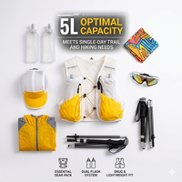 Gilet de course ultraléger pour enfants, respirant en maille, sans rebondissement, avec poche à eau de 1L, idéal pour la course en trail des jeunes