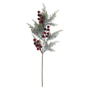Ramas Decorativas Navideñas con Copos <span class=keywords><strong>de</strong></span> Nieve, Agujas <span class=keywords><strong>de</strong></span> Pino, Bayas Rojas Artificiales, Decoración para el Hogar, <span class=keywords><strong>Ramo</strong></span> <span class=keywords><strong>de</strong></span> Pino, Venta al por Mayor <span class=keywords><strong>de</strong></span> Fábrica - Product Image 6