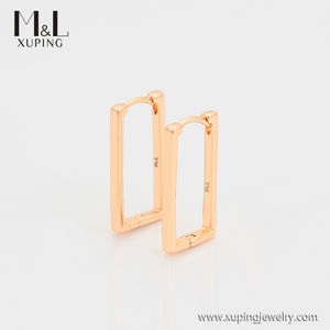 ML38229 <span class=keywords><strong>XUPING</strong></span> ML दुकान सस्ते कीमत डॉलर गहने मैक्सिकन शैली 18K सोने के रंग सरल सादे सतह चमकाने घेरा कान की बाली - Product Image 3