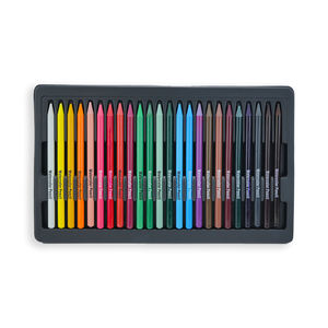 Plusieurs styles disponibles Pigments de haute qualité Lisse Laydown Mélange facile 24 couleurs Soluble à l'eau Set de crayons sans bois pour l'art - Product Image 5