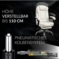 Chaise de bureau ergonomique à dossier haut DDP bon marché, appui-tête réglable, mobilier commercial, chaise pivotante en cuir synthétique pour bureau
