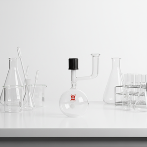 Flacon Schlenk <span class=keywords><strong>en</strong></span> <span class=keywords><strong>verre</strong></span> borosilicaté à fond rond à paroi épaisse avec bras latéral et joint à bride, personnalisé pour laboratoire, par CS Labglass - Product Image 5
