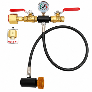 Station de remplissage de CO2 pour cartouche Tr21-4, manomètre 250 bars, tuyau d'air 36 pouces noir et or, alimenté au gaz, facile à utiliser pour la maison - Product Image 1