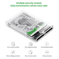 Casing Hard Disk 2.5 Inci USB3.0 Tipe C Transparan HDD/SSD dengan Adaptor SATA untuk Komputer PC Laptop